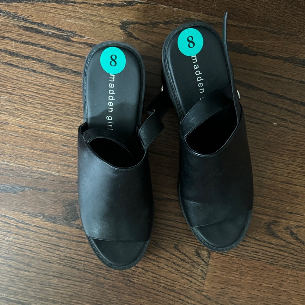 Madden Girl Black Women's Mules